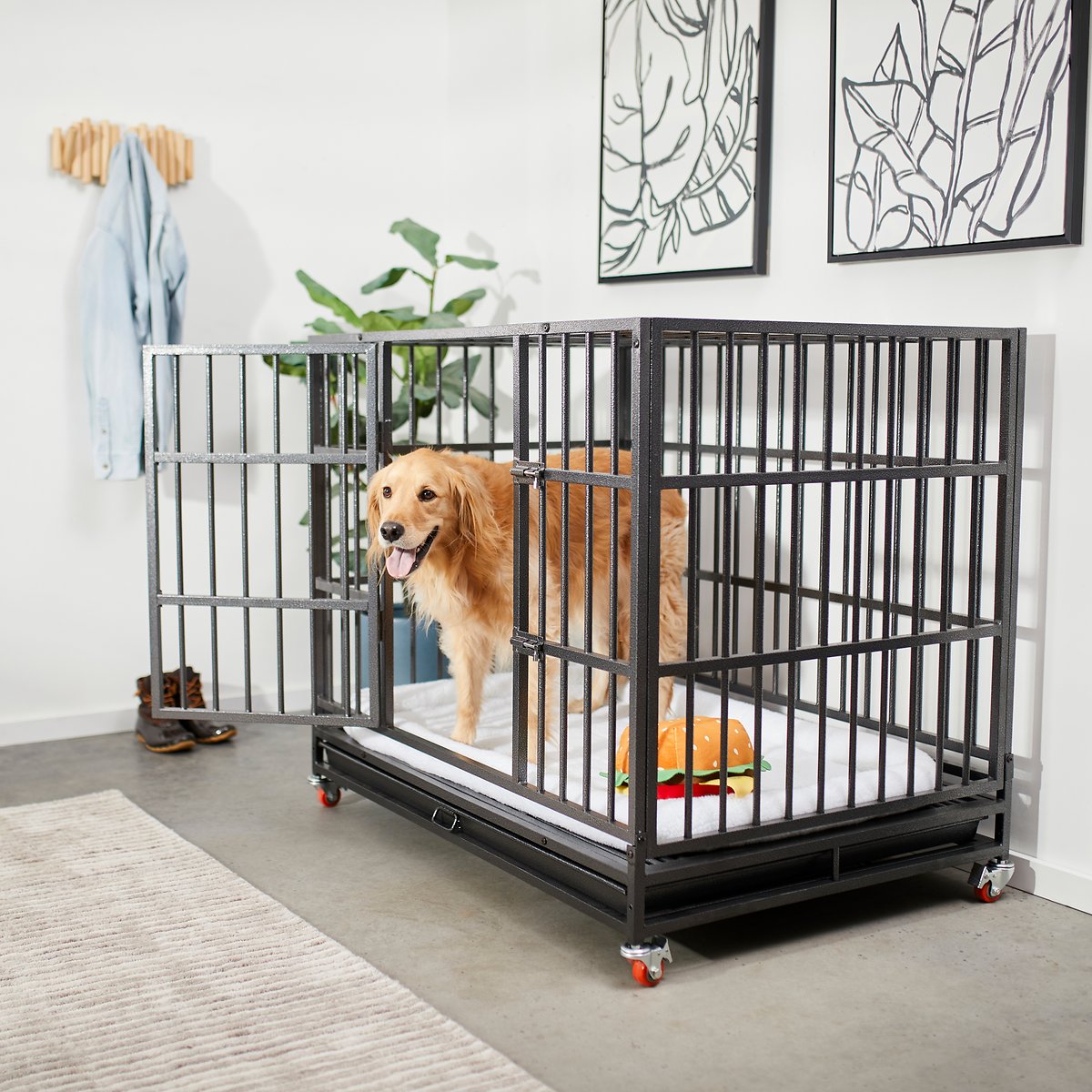 Dog-Crates-For-German-Shepherd-Friscos-Ultimate-Heavy-Duty-Steel-Metal-Dog-Cage